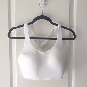 Athleta Cross-Back White Sports Bra